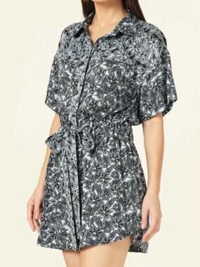 NWT Omika Abby Mini Shirt Dress- Mina Fleet Print